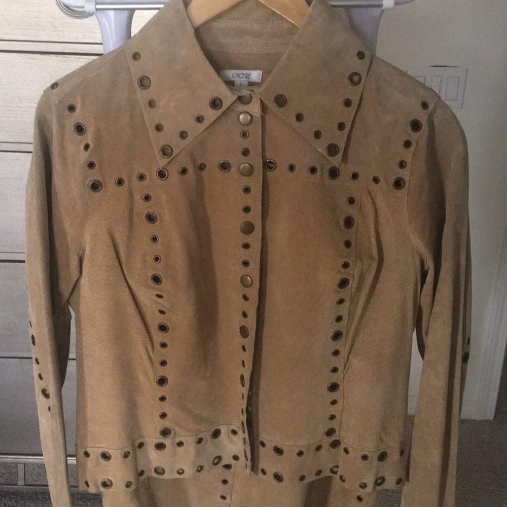 Tan Suede Jacket & Matching Skirt